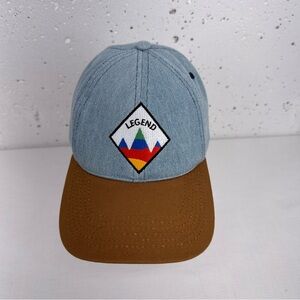 Legend 5 Panel Denim Adjustable Baseball Hat